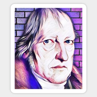 Georg Wilhelm Friedrich Hegel Pink Portrait | Georg Wilhelm Friedrich Hegel Artwork 8 Sticker